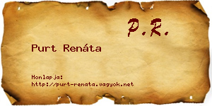 Purt Renáta névjegykártya